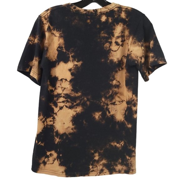 ACDC AC/DC Highway To Hell T Shirt Adult S Tie Dye Metal Rock Black Bleach Wash - Picture 2 of 8